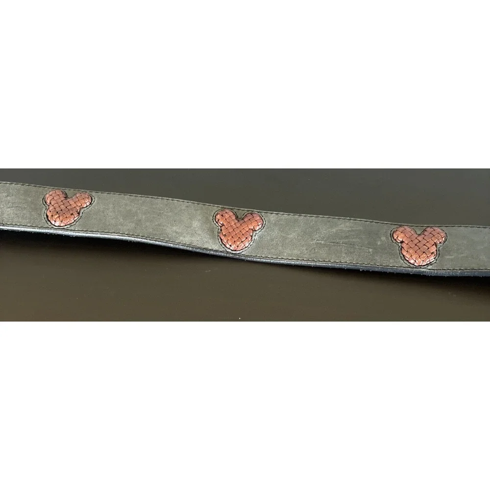 Vintage‎ Brighton x Disney Mickey Mouse Ears Black/Brown Leather Belt Size 30
